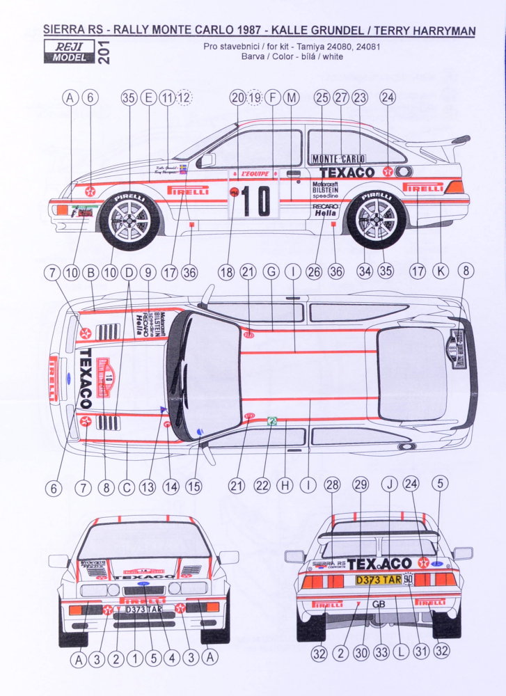 1/24 Transkit Sierra RS Rally Monte Carlo 1987