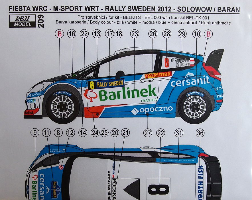 1/24 Ford Fiesta WRC Rally Sweden 2012 (Solowow)