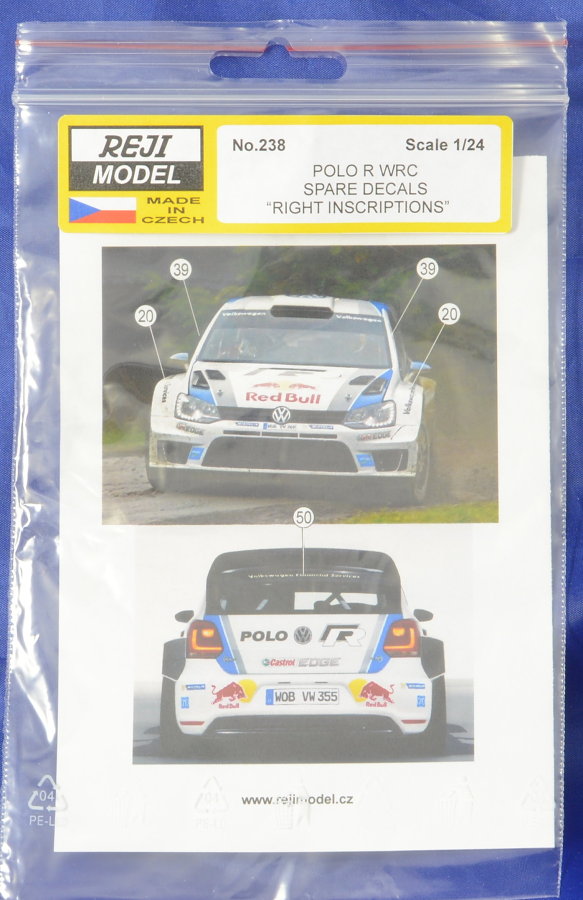 1/24 Polo R WRC spare decals (VW Fin.Services)