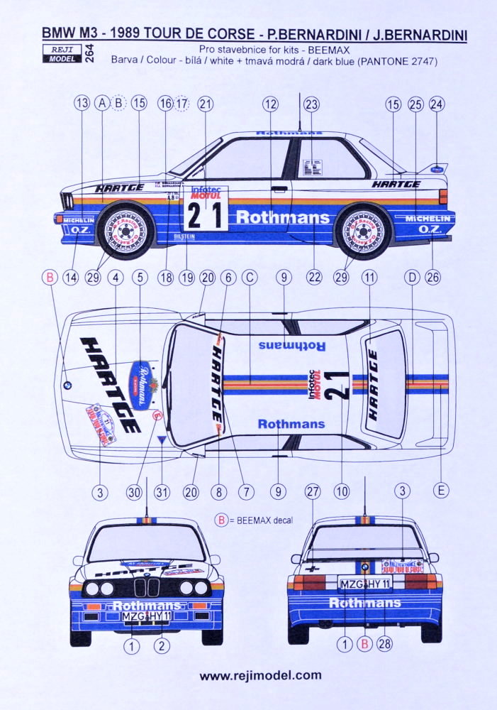 1/24 BMW M3 - 1989 Tour De Corse (decal)