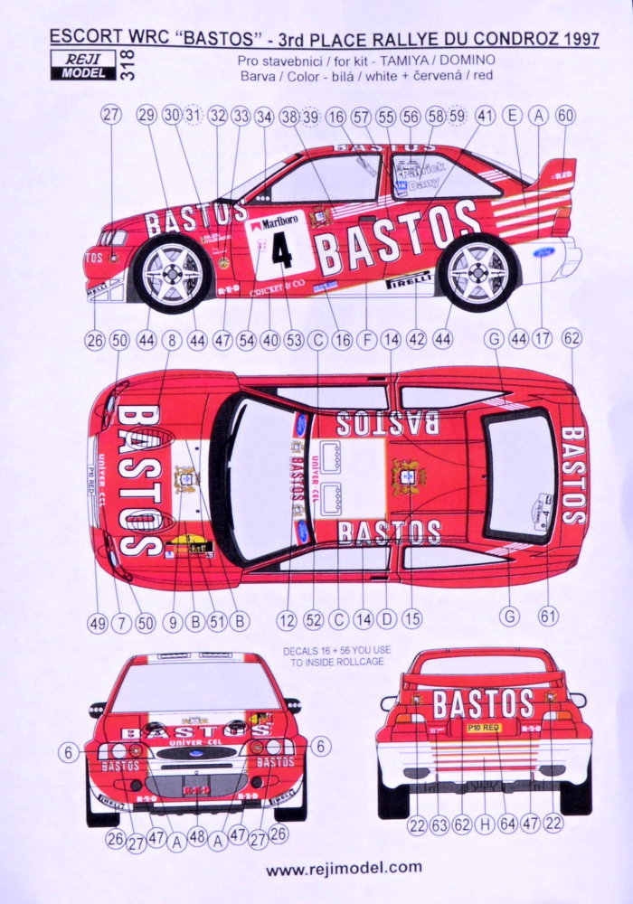 1/24 Transkit For Escort WRC BASTOS Rally 1997