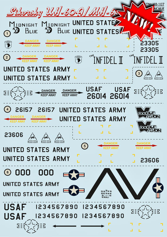 1/48 Sikorsky UH-60A/MH-60G (wet decals)