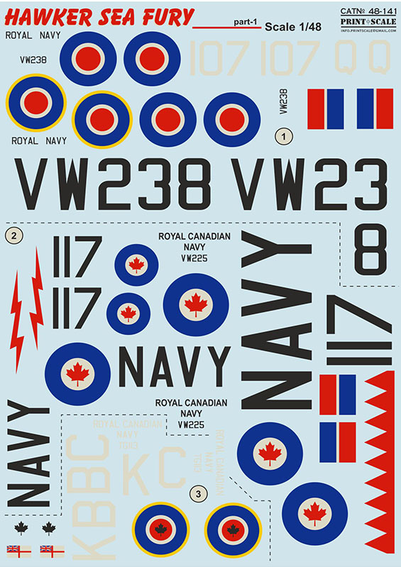 1/48 Hawker Sea Fury - part 1 (wet decals)