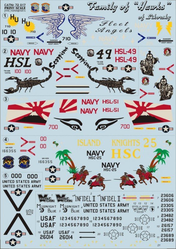 1/72 Family of 'Hawks' of Sikorsky (wet decal)