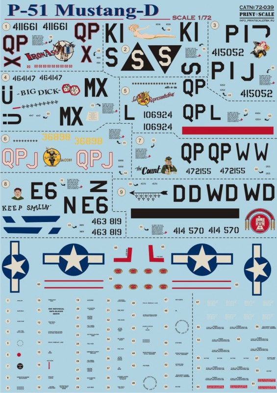 1/72 P-51D Mustang (wet decals)