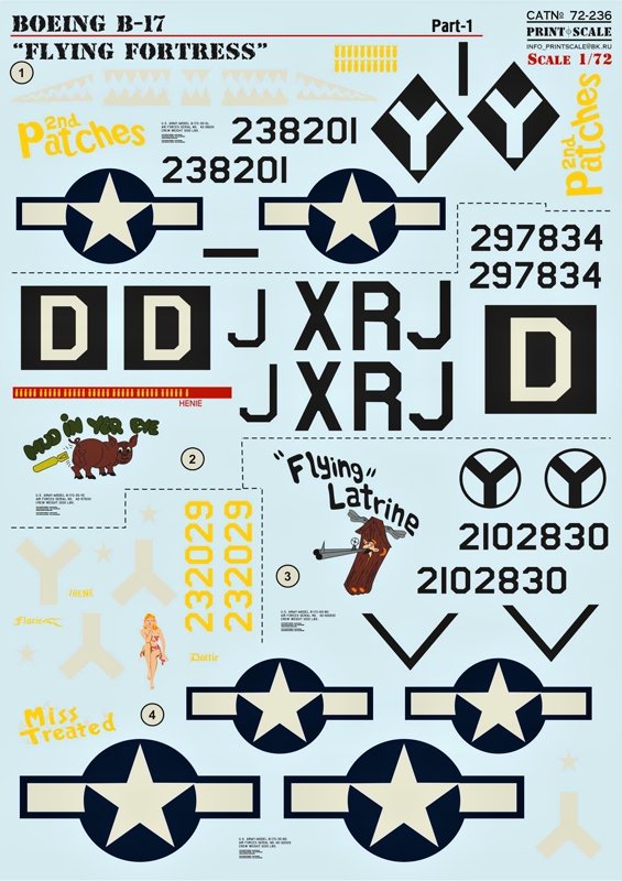 1/72 Boeing B-17 'Flying Fortress' (wet decals)