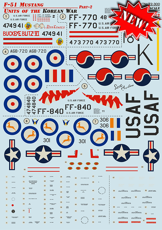 1/72 F-51 Mustang Korean War - part 2 (wet decals)