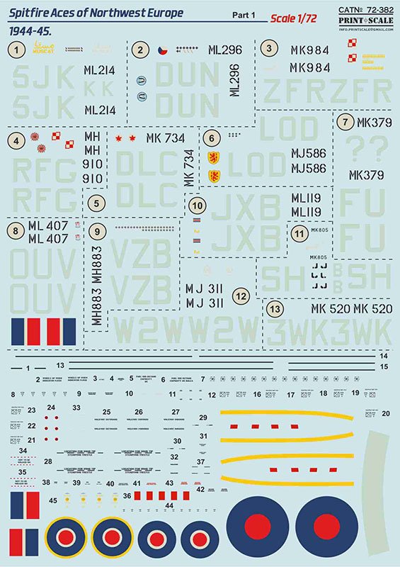 1/72 Spitfire Aces of NW Europe 1944-45, part 1