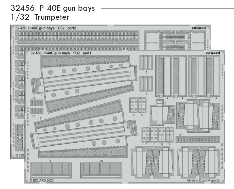 1/32 P-40E gun bays (TRUMPETER)