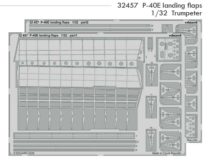 1/32 P-40E landing flaps (TRUMPETER)
