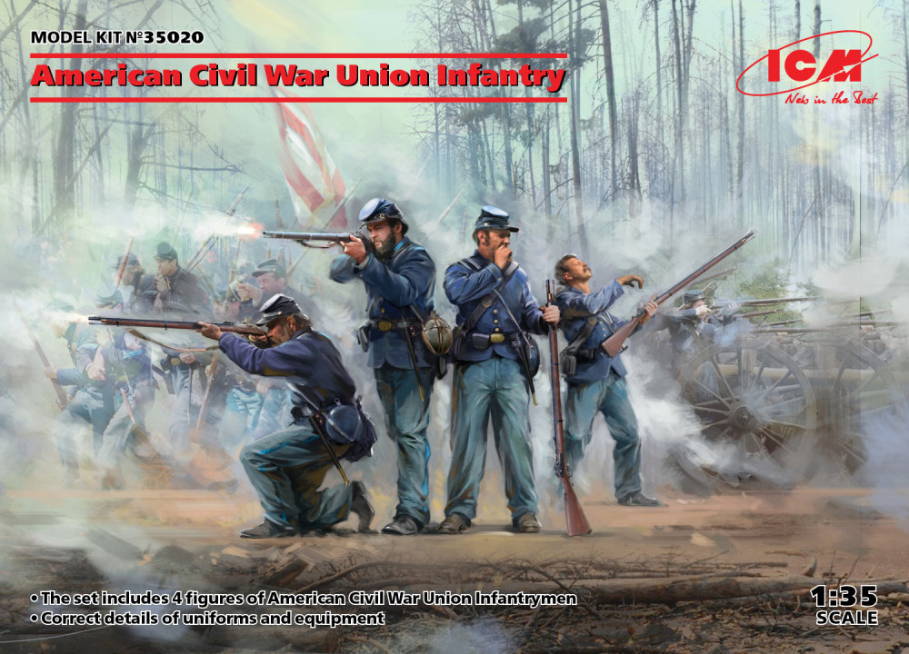 Fotografie 1/35 American Civil War Union Infantry (4 fig.)