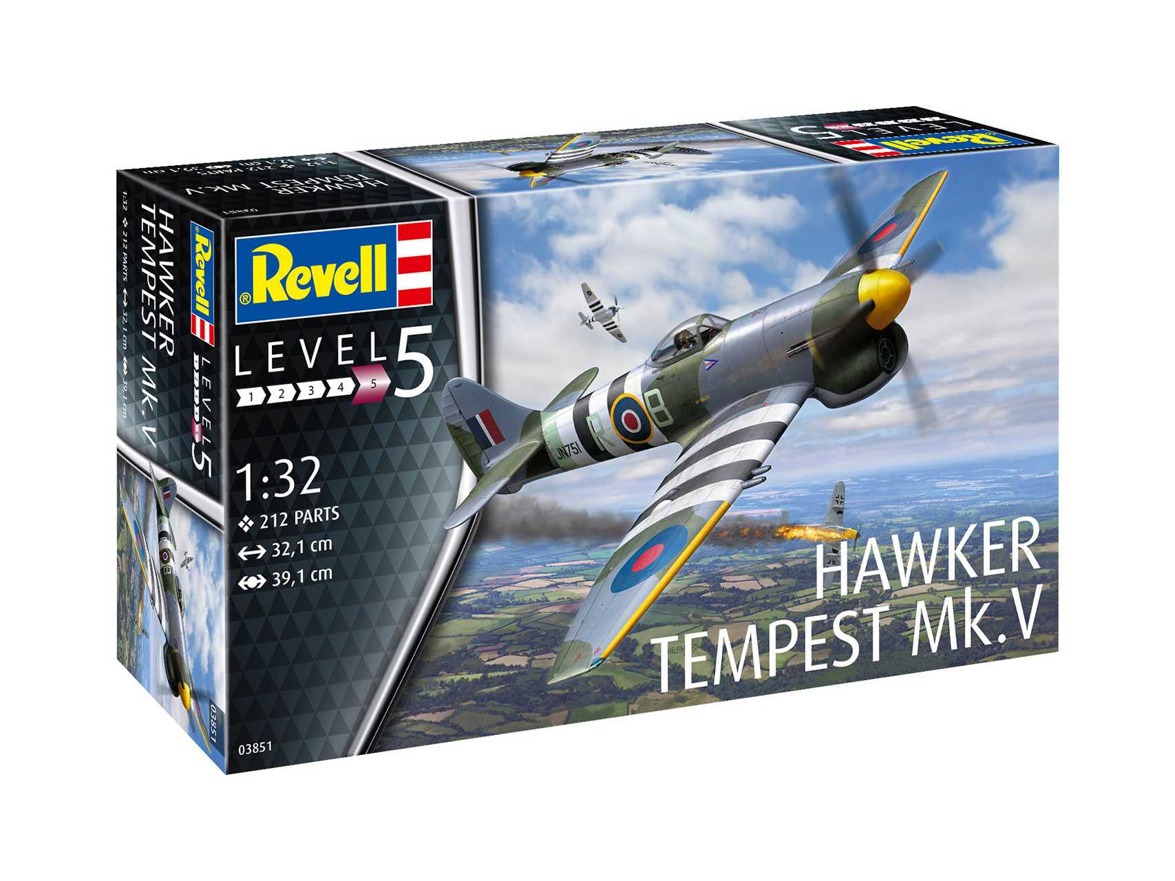 Fotografie Plastic ModelKit letadlo 03851 - Hawker Tempest V (1:32)