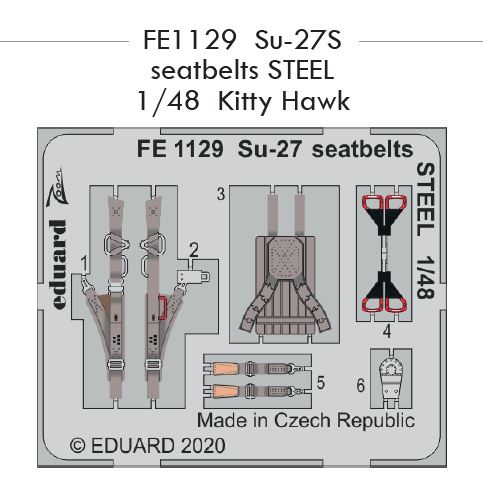 1/48 Su-27S seatbelts STEEL (KITTY HAWK)