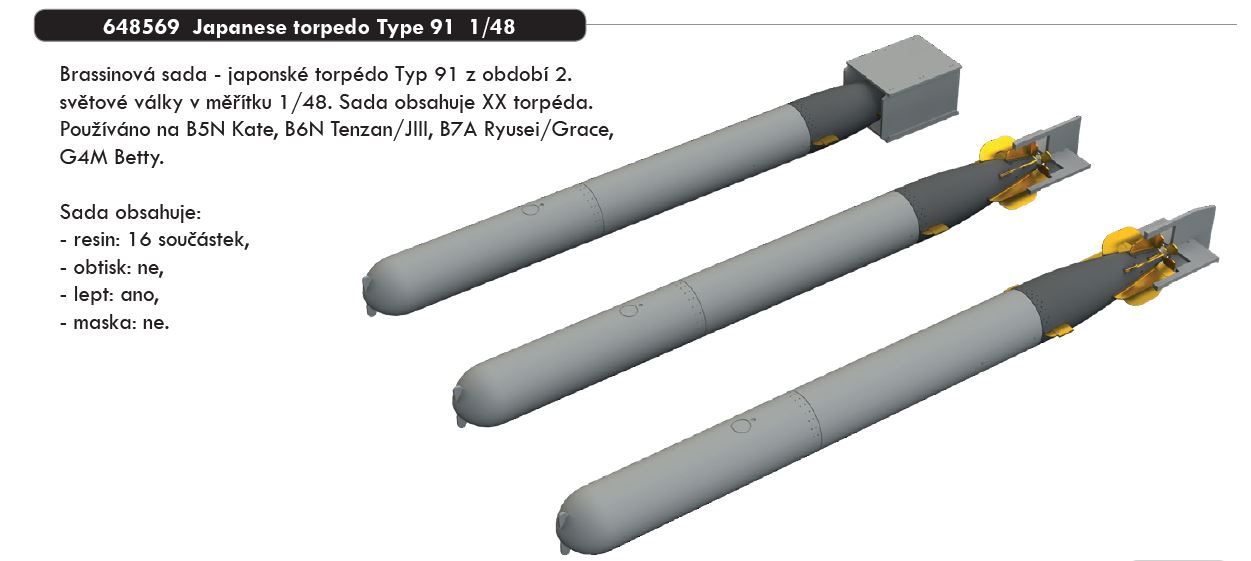 1/48 Japanese torpedo Type 91 (Brassin)