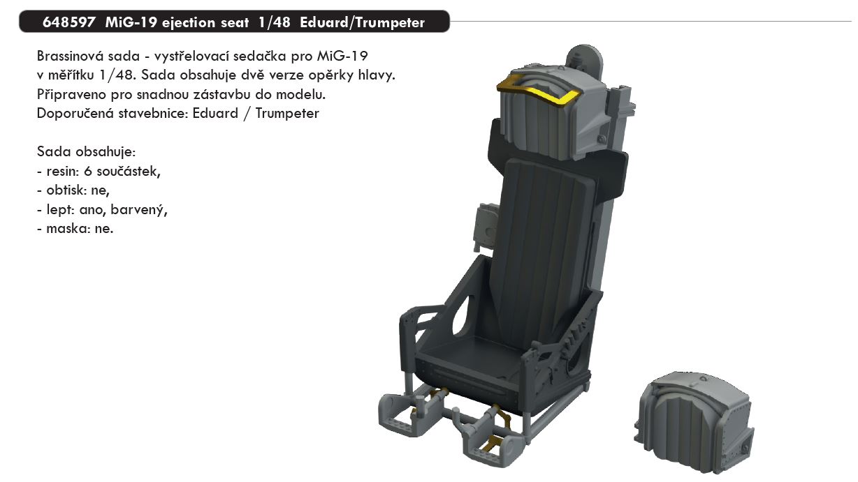 1/48 MiG-19 ejection seat (EDUARD/TRUMPETER)