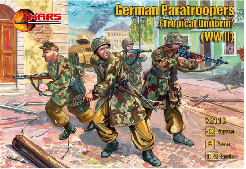 1/72 WWII German paratroopers (Tropical uniform)