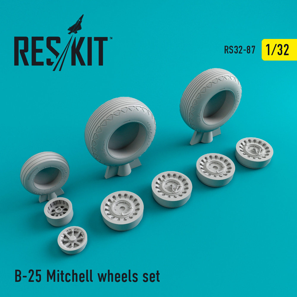 1/32 B-25 Mitchell wheels set