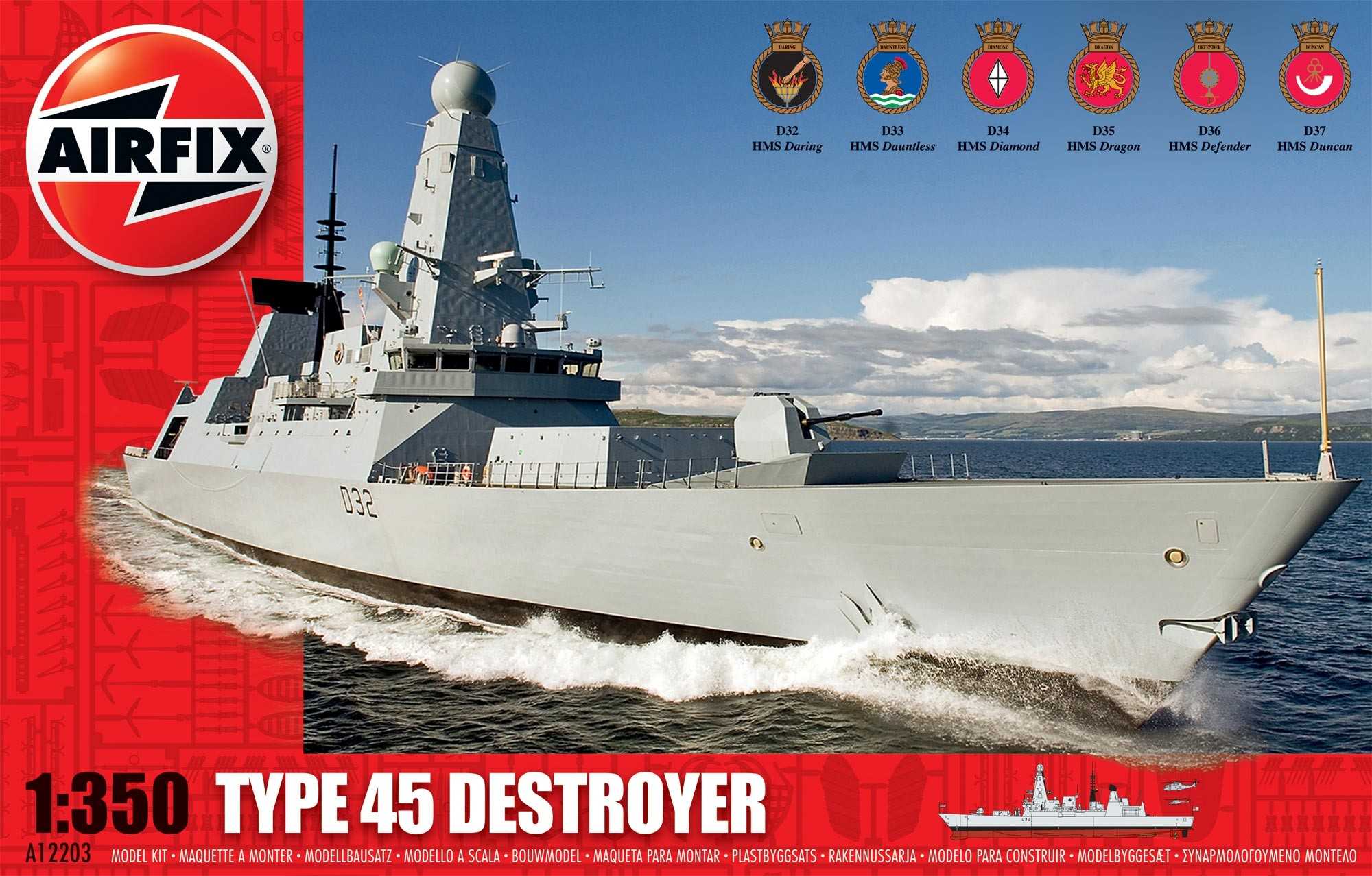 Classic Kit loď A12203 - Type 45 Destroyer (1:350)