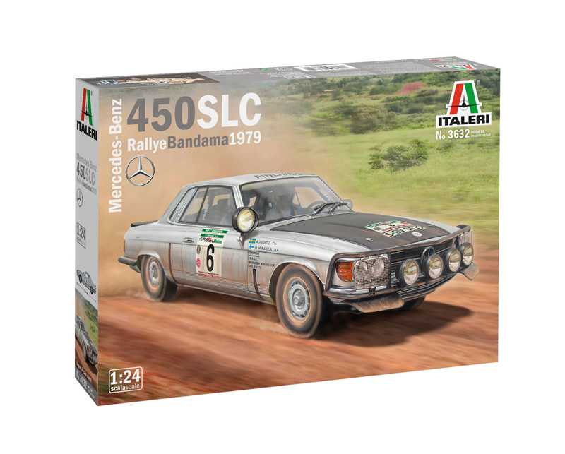 Model Kit auto 3632 - Mercedes-Benz 450SLC Rallye Bandama 1979 (1:24)