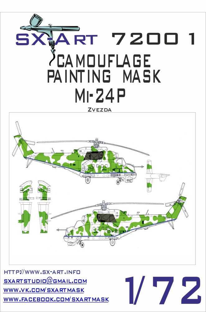 1/72 Mi-24P Camouflage Painting Mask (ZVE)