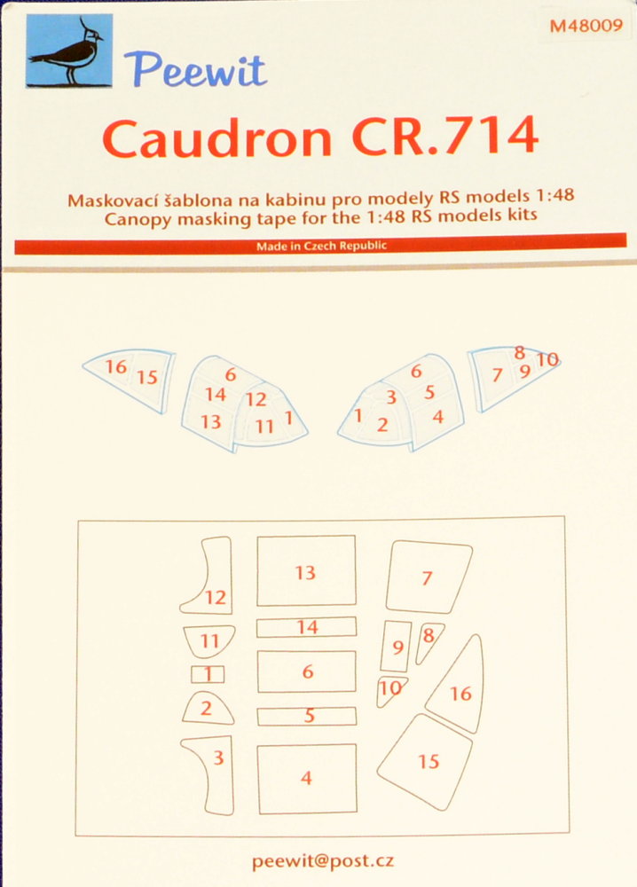 1/48 Canopy mask Caudron CR.714 (RS MODEL)