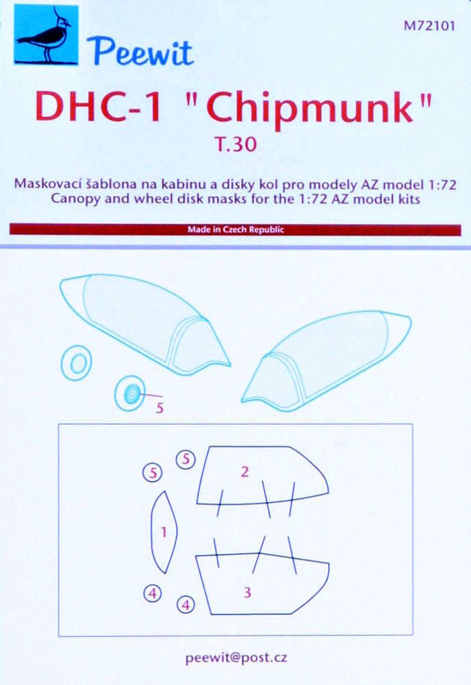1/72 Canopy mask DHC-1 Chipmunk T.30 (AZMO)