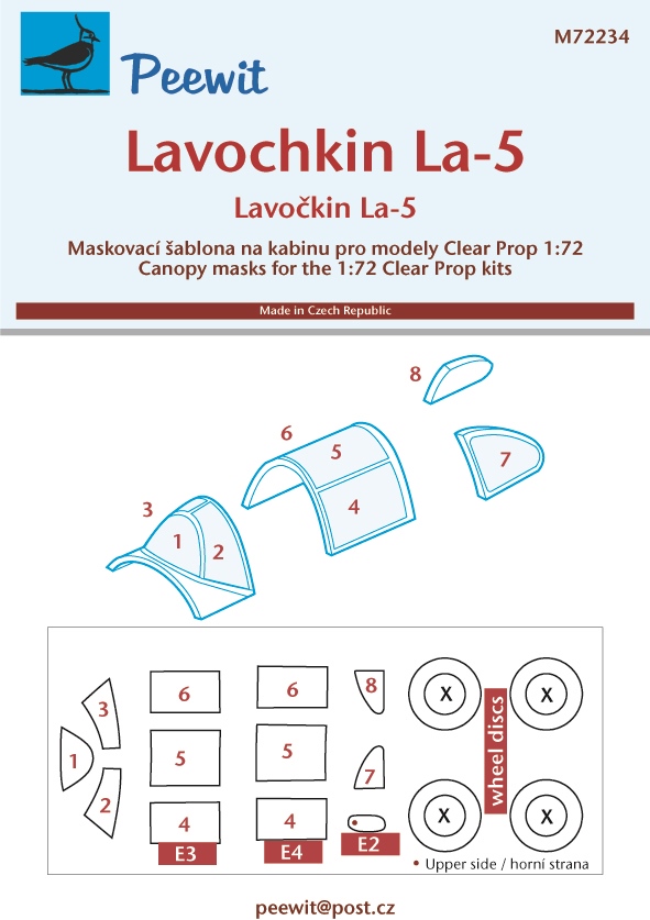 1/72 Canopy mask Lavochkin La-5 (CL.PROP)