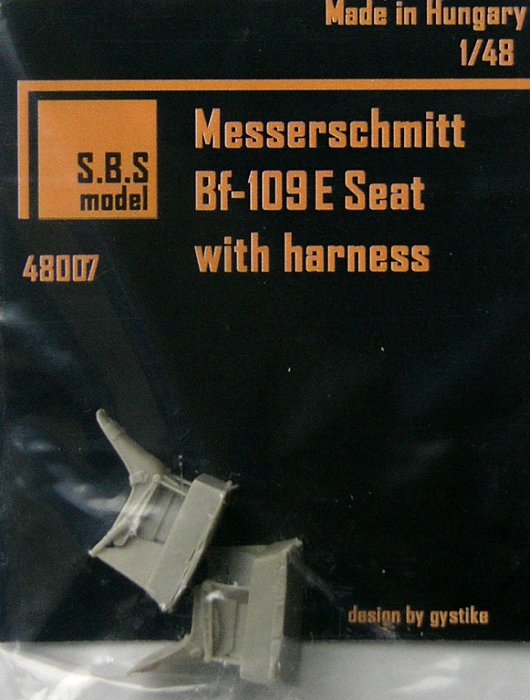 1/48 Bf-109E - Seats with harness (2 pcs.)
