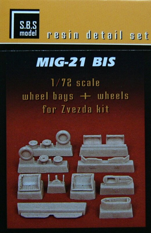 1/72 Mig-21bis wheel bays + wheels (ZVE)