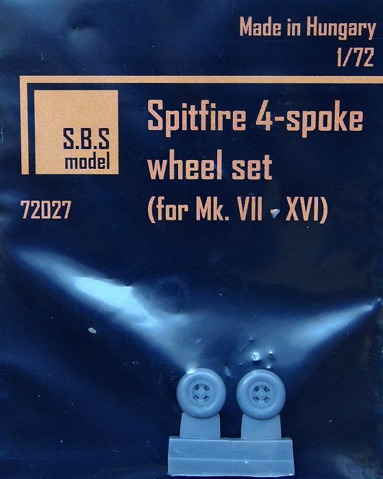 1/72 Spitfire 4-spoke wheel set (for Mk.VII-XVI)