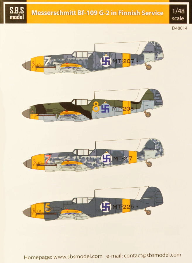 1/48 Decal Bf-109G-2 in Finnish service