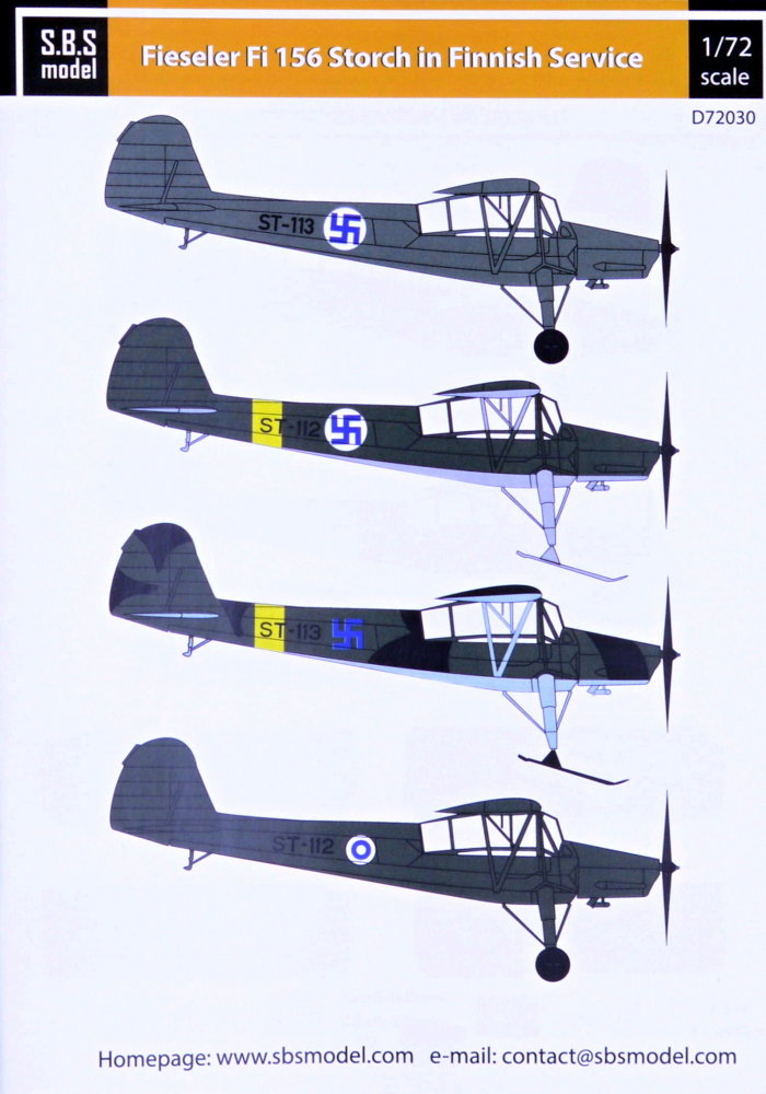 1/72 Decal Fiesler Fi 156 Storch (Finnish Service)