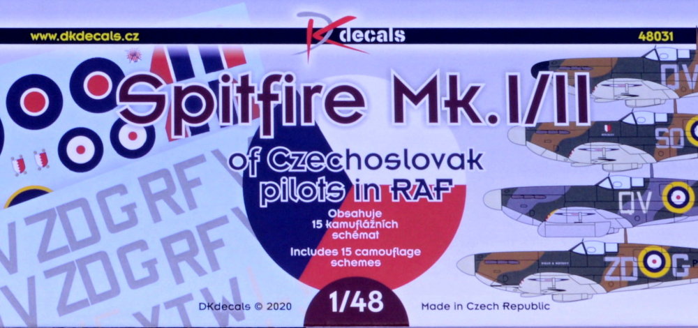 1/72 Spitfire Mk.I/II Czechoslovak pilots in RAF