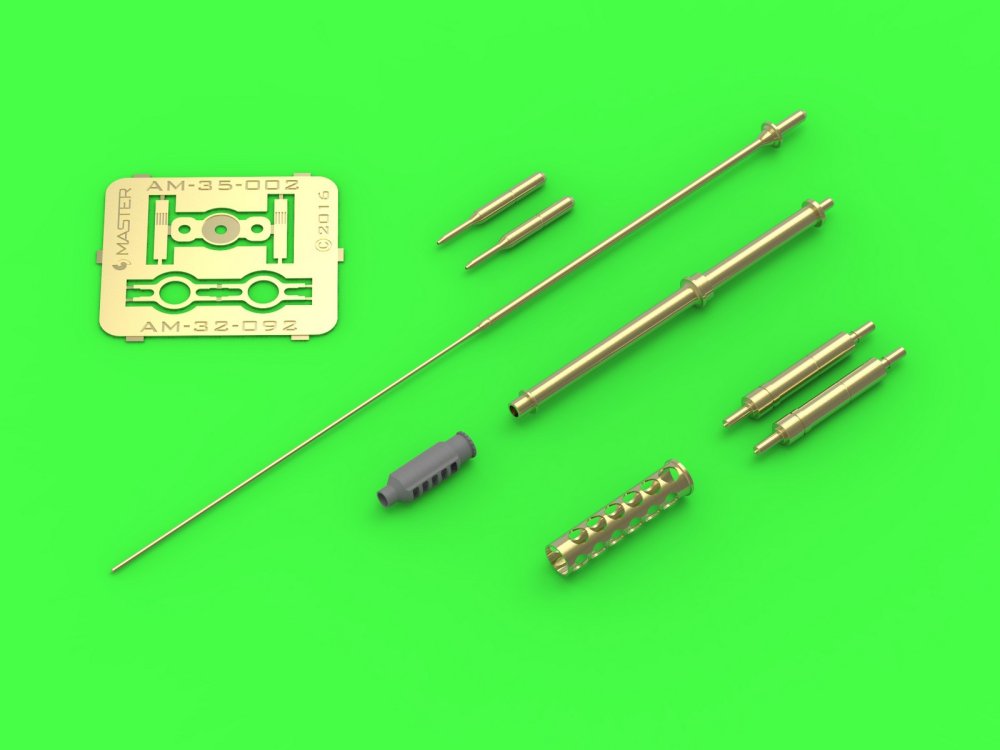 1/35 AH-64 Apache - M230 Chain Gun barrel (30mm), Pitot Tubes and tail antenna (resin, PE and turned parts)