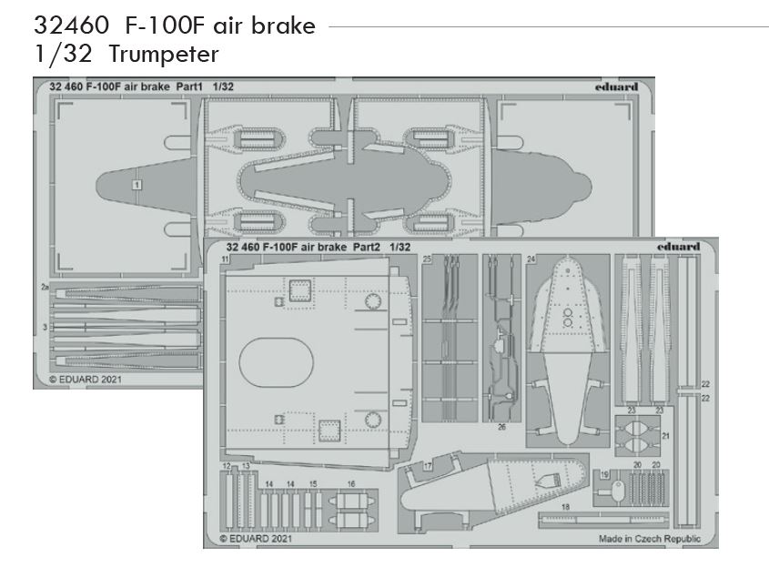 Fotografie 1/32 F-100F air brake (TRUMPETER)