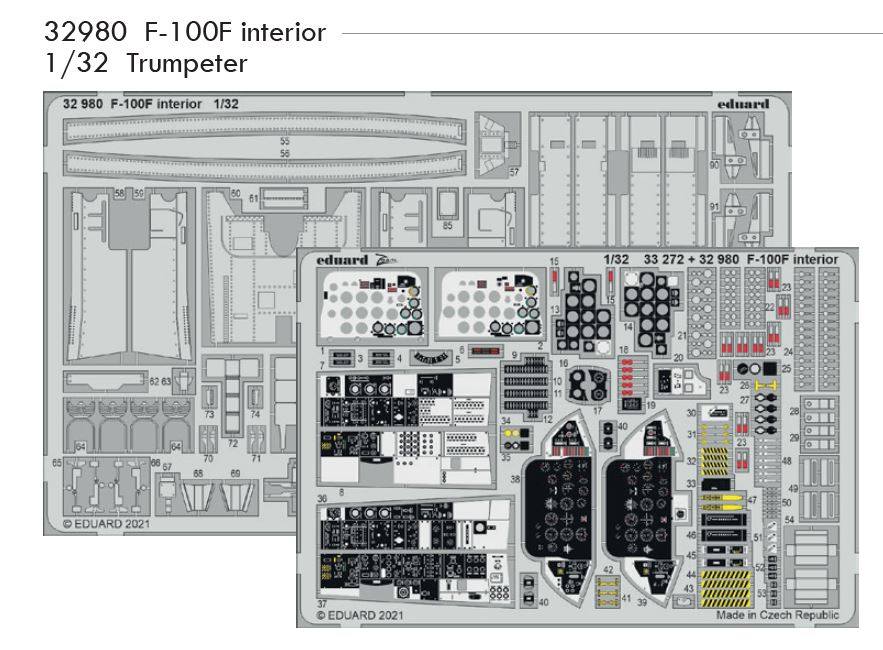 1/32 F-100F interior (TRUMPETER)