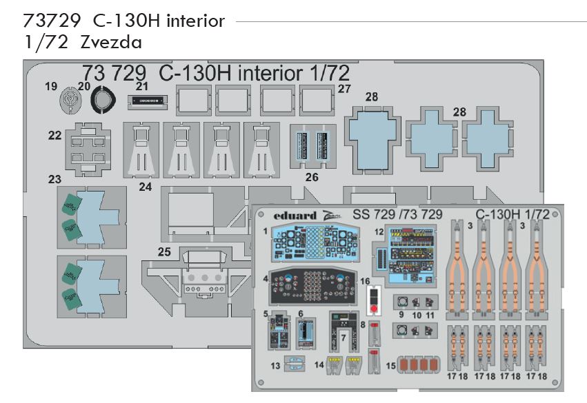 Fotografie 1/72 C-130H interior (ZVEZDA)