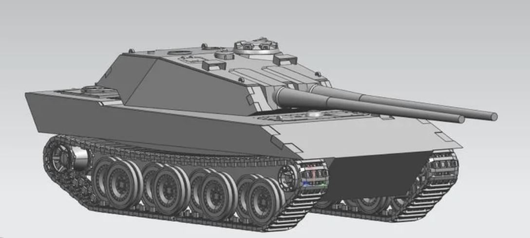 1/35 Fist of War German E100 super heavy tank Ausf.G, 105mm twin guns