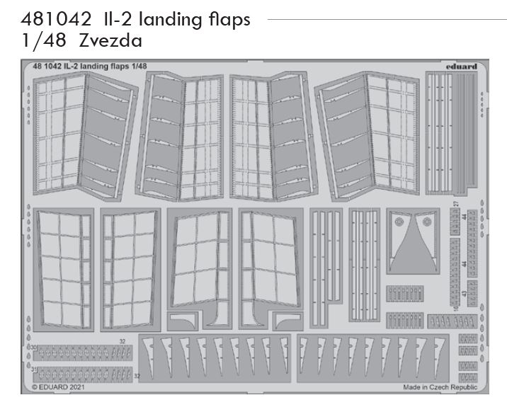 1/48 Il-2 landing flaps (ZVEZDA)