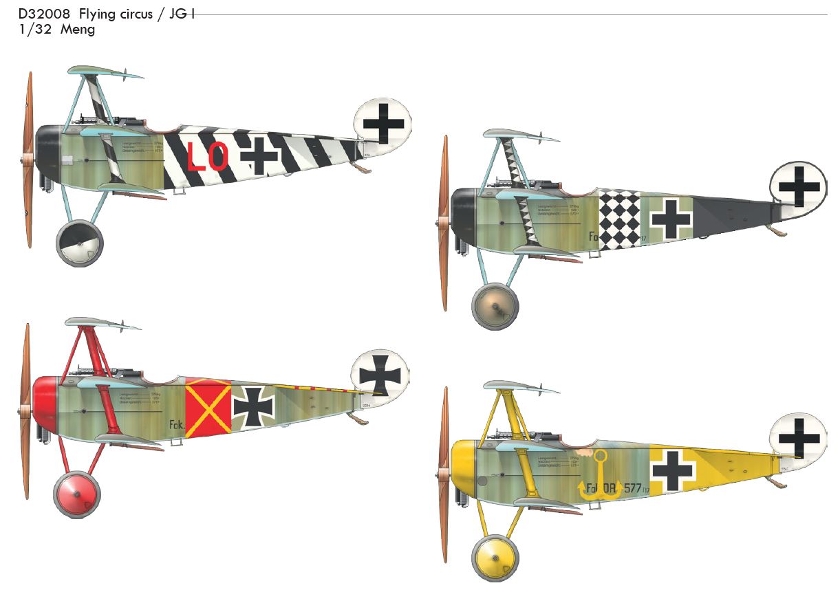 1/32 Fokker Dr. I - Flying circus / JG I (MENG)