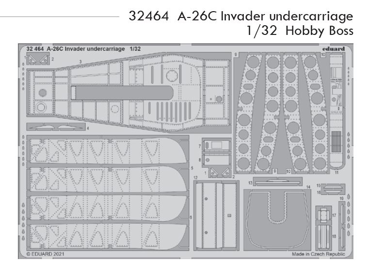 Fotografie 1/32 A-26C Invader undercarriage (HOBBY BOSS)