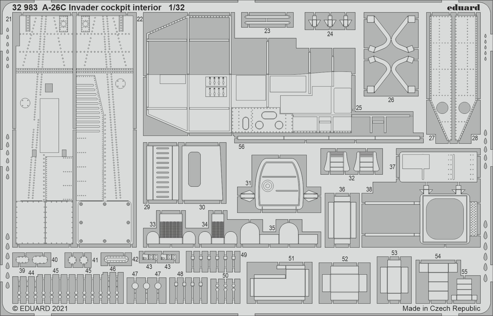 1/32 A-26C Invader cockpit interior (HOBBY BOSS)