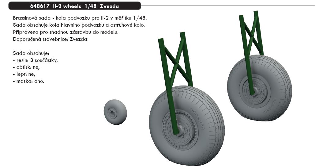 Fotografie 1/48 Il-2 wheels (ZVEZDA)