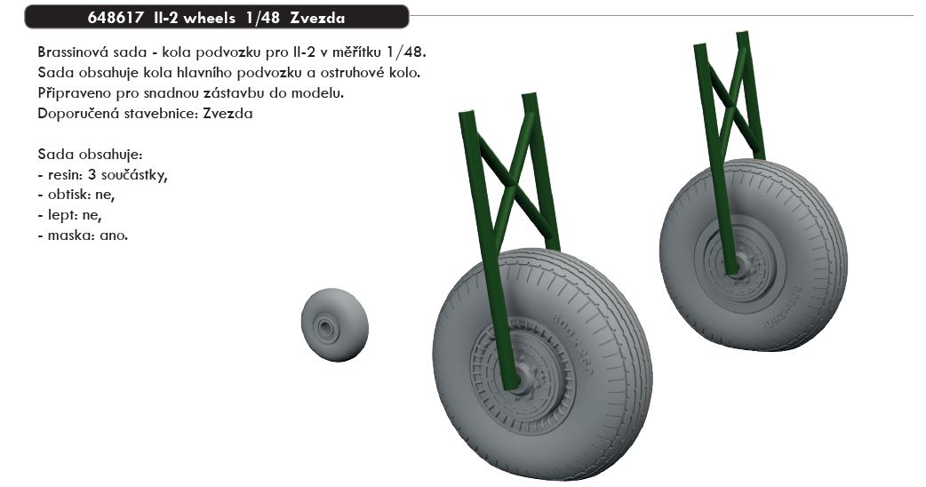 1/48 Il-2 wheels (ZVEZDA)