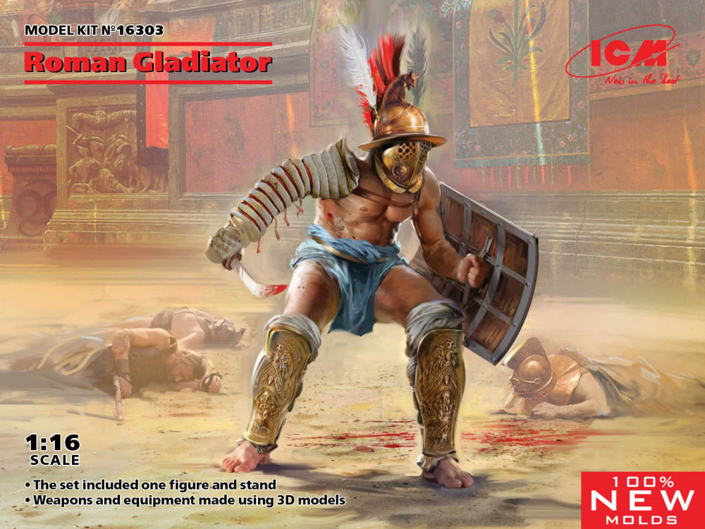 Fotografie 1/16 Roman Gladiator (1 fig. & stand)