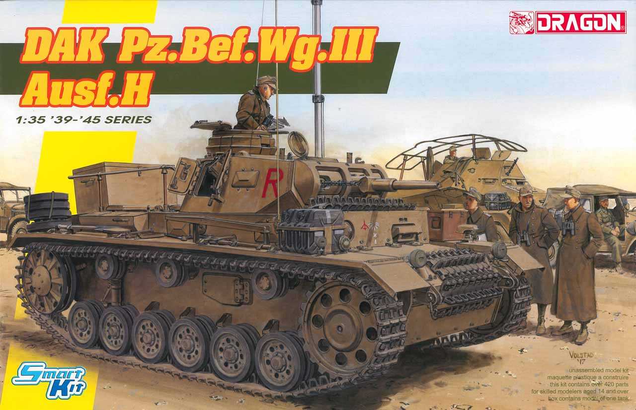 Model Kit tank 6901 - DAK Pz.Bef.Wg.III Ausf.H (Smart Kit) (1:35)