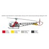 Model Kit vrtulník 2820 - OH-13 Sioux Corean War (1:48)