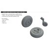 648469 Spitfire Mk.XIV wheels 3spoke 1 48 Airfix