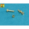1/16 Turned imitation of Hexagonal bolts & nuts 1,6 x  4,0 mm x 15 pcs. And 1,6mm nuts x 10 pcs.