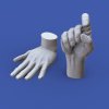 1/16 Assorted hands set No. 3